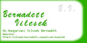 bernadett vilcsek business card